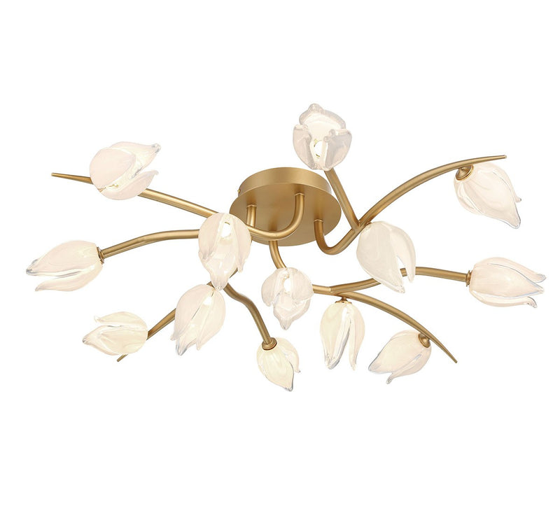 Lib & Co. 12085-03 LED Ceiling Mount, Champagne Gold