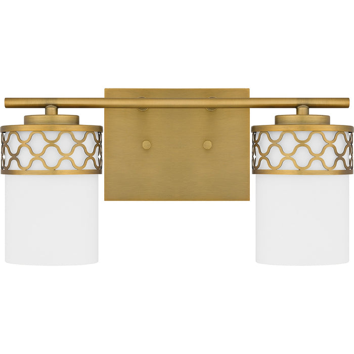 Quoizel TEN8615AB Two Light Bath, Aged Brass