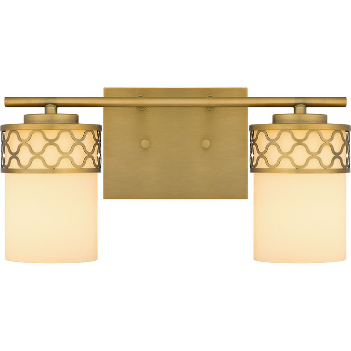 Quoizel TEN8615AB Two Light Bath, Aged Brass