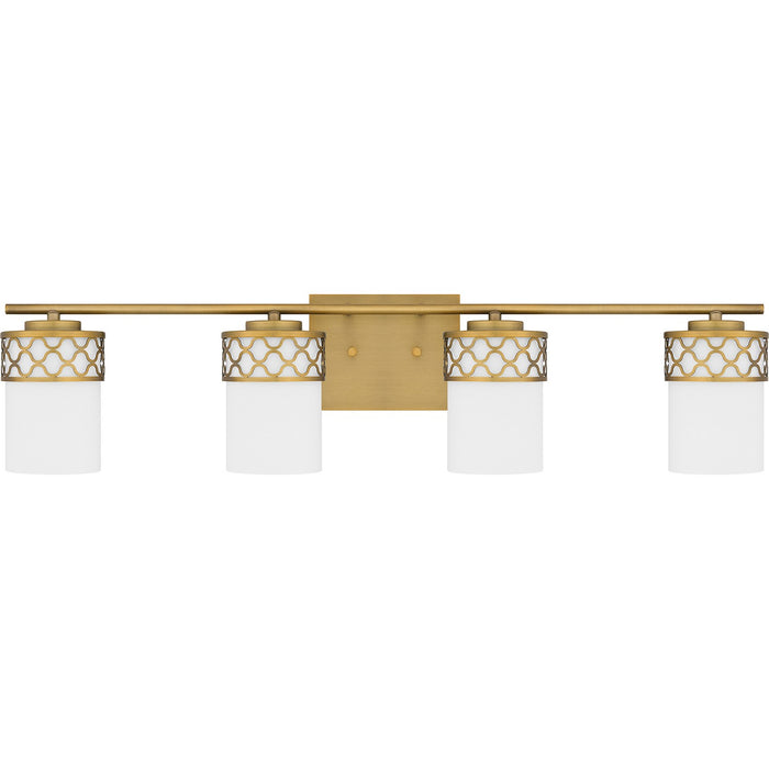 Quoizel TEN8632AB Four Light Bath, Aged Brass