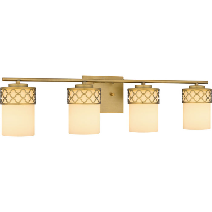 Quoizel TEN8632AB Four Light Bath, Aged Brass