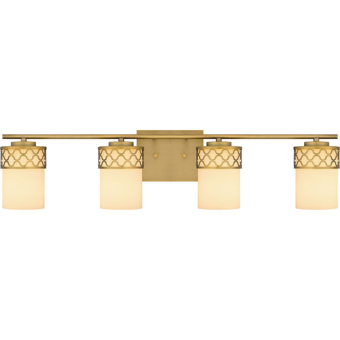 Quoizel TEN8632AB Four Light Bath, Aged Brass