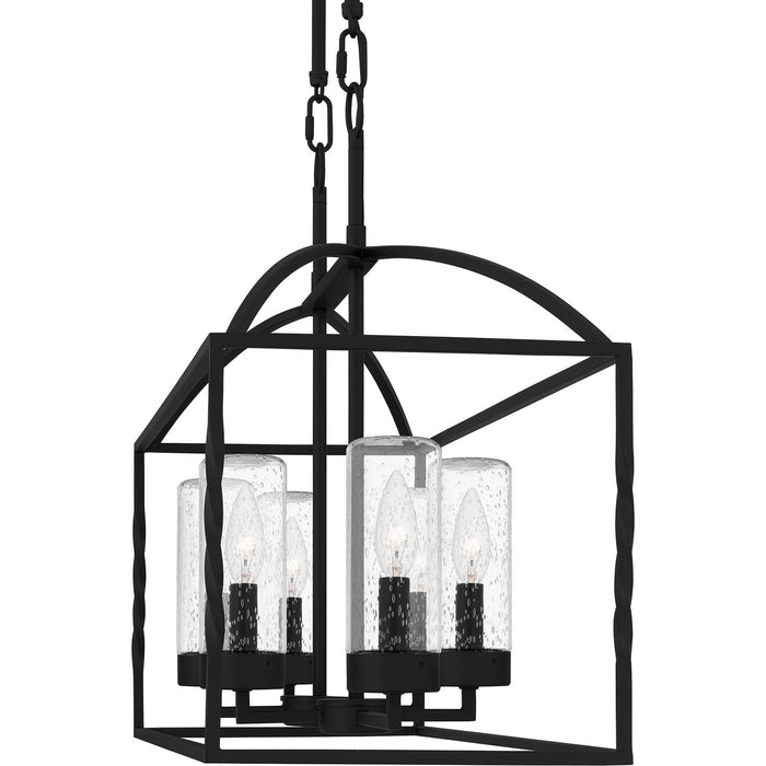 Quoizel THA3536EK Six Light Outdoor Linear Chandelier, Earth Black
