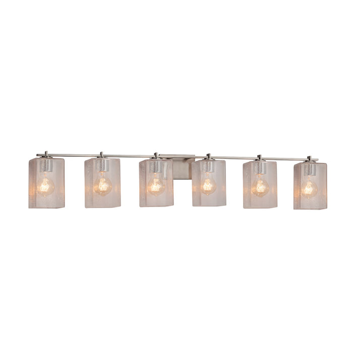 Justice Designs FSN-8446-15-SEED-NCKL Six Light Bath Bar, Brushed Nickel