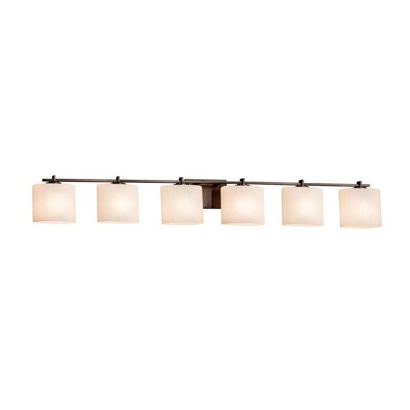 Justice Designs FSN-8446-30-OPAL-DBRZ-LED6-4200 LED Bath Bar, Dark Bronze