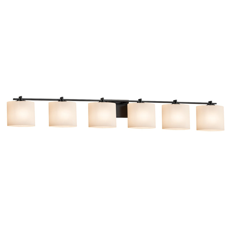 Justice Designs FSN-8446-30-OPAL-MBLK-LED6-4200 LED Bath Bar, Matte Black