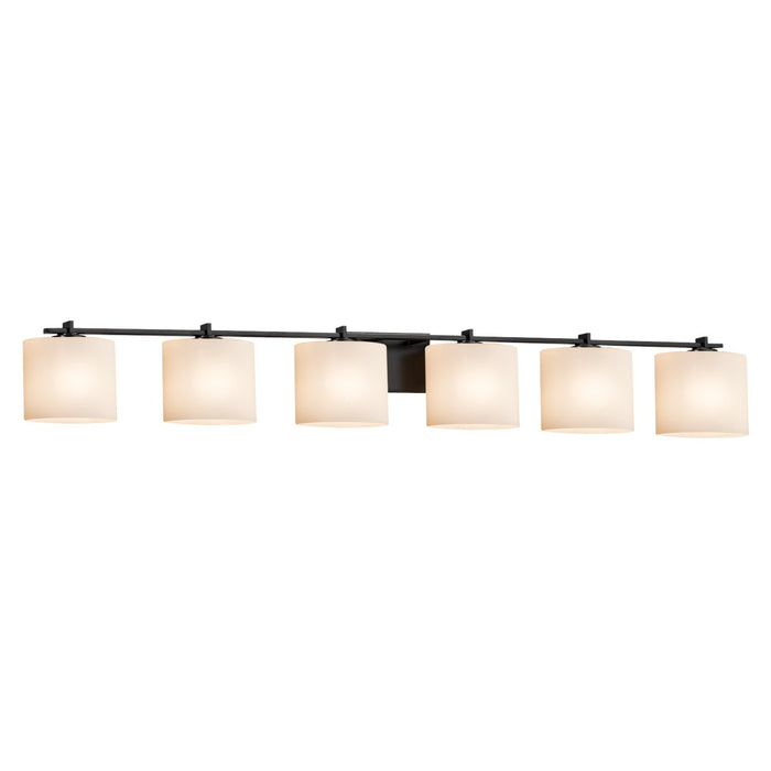 Justice Designs FSN-8446-30-OPAL-MBLK-LED6-4200 LED Bath Bar, Matte Black
