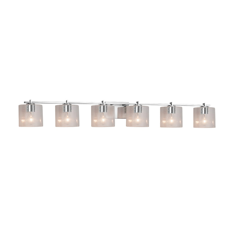 Justice Designs FSN-8446-30-SEED-CROM Six Light Bath Bar, Polished Chrome
