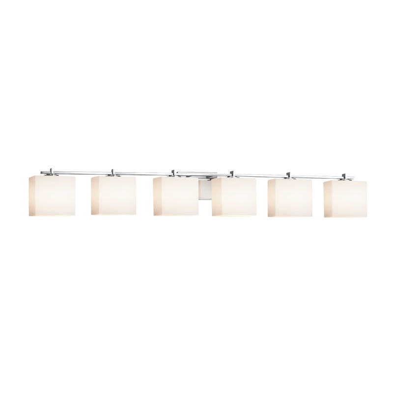 Justice Designs FSN-8446-55-OPAL-CROM-LED6-4200 LED Bath Bar, Polished Chrome