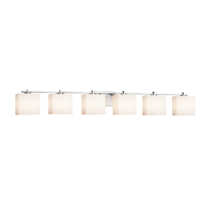 Justice Designs FSN-8446-55-OPAL-CROM-LED6-4200 LED Bath Bar, Polished Chrome