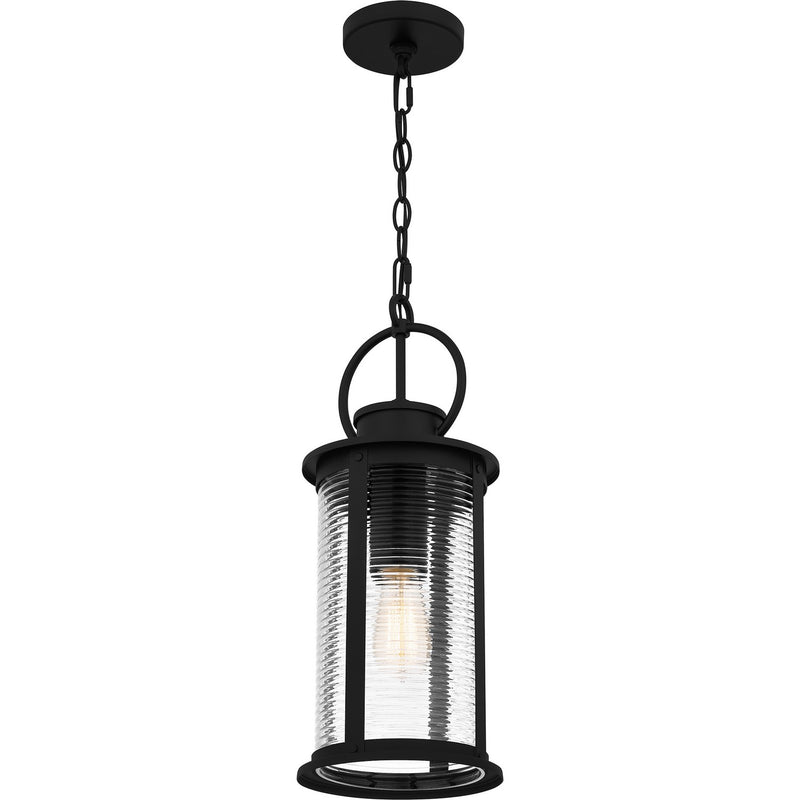 Quoizel TLM1907MBK One Light Outdoor Hanging Lantern, Matte Black
