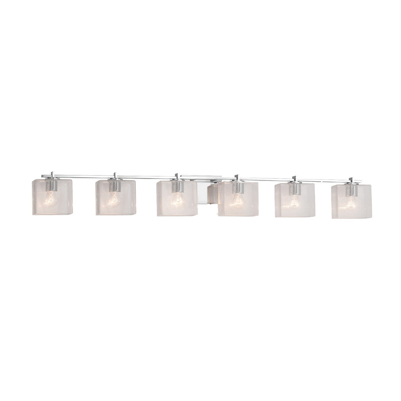 Justice Designs FSN-8446-55-SEED-CROM Six Light Bath Bar, Polished Chrome
