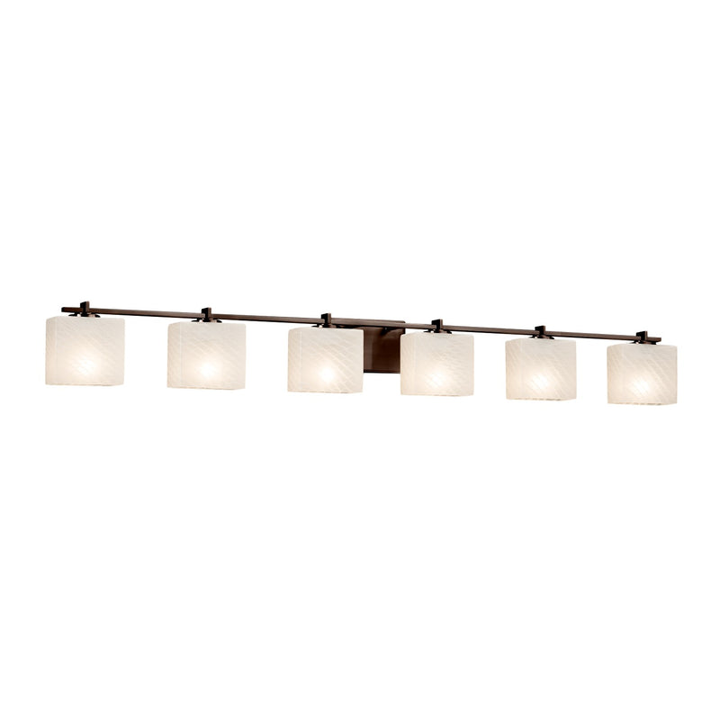 Justice Designs FSN-8446-55-WEVE-DBRZ-LED6-4200 LED Bath Bar, Dark Bronze