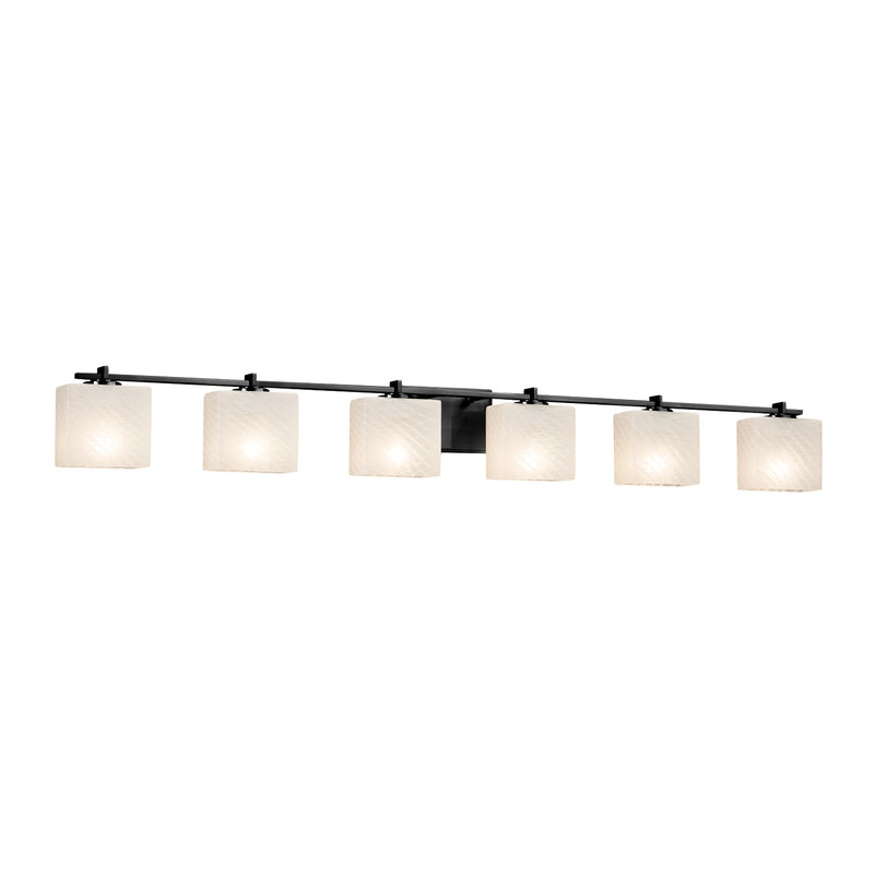 Justice Designs FSN-8446-55-WEVE-MBLK-LED6-4200 LED Bath Bar, Matte Black
