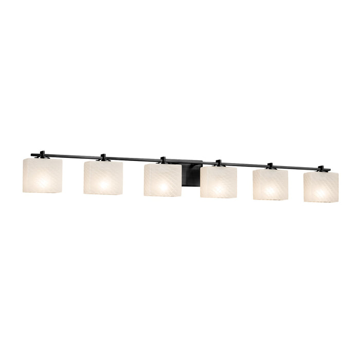 Justice Designs FSN-8446-55-WEVE-MBLK-LED6-4200 LED Bath Bar, Matte Black