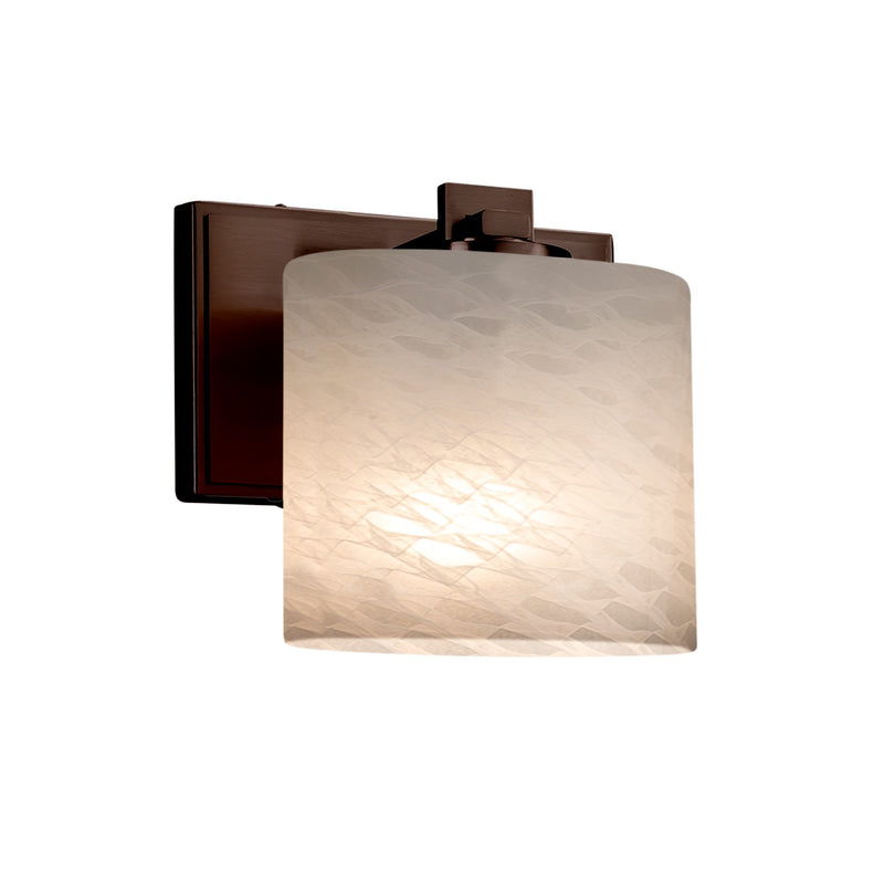 Justice Designs FSN-8447-30-WEVE-DBRZ One Light Wall Sconce, Dark Bronze