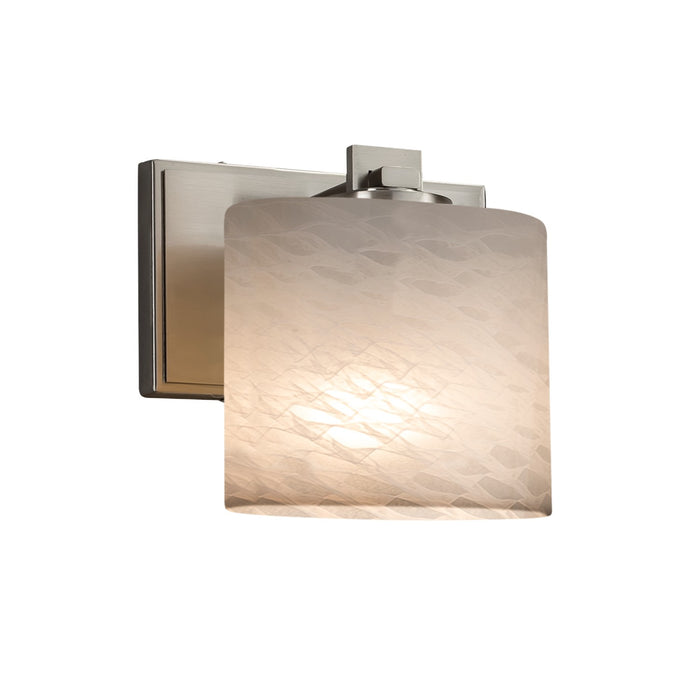 Justice Designs FSN-8447-30-WEVE-NCKL One Light Wall Sconce, Brushed Nickel