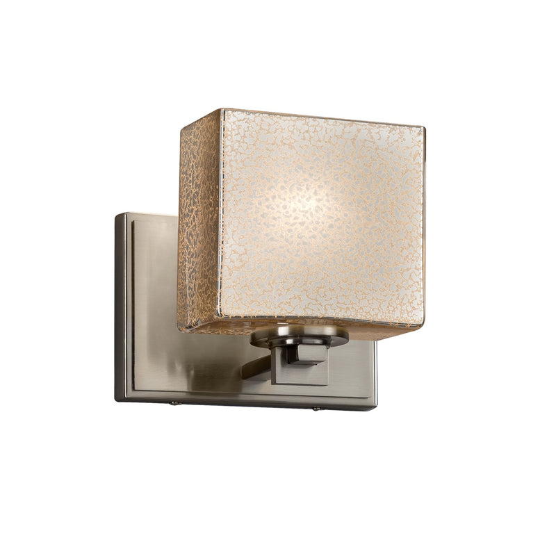 Justice Designs FSN-8447-55-MROR-NCKL One Light Wall Sconce, Brushed Nickel