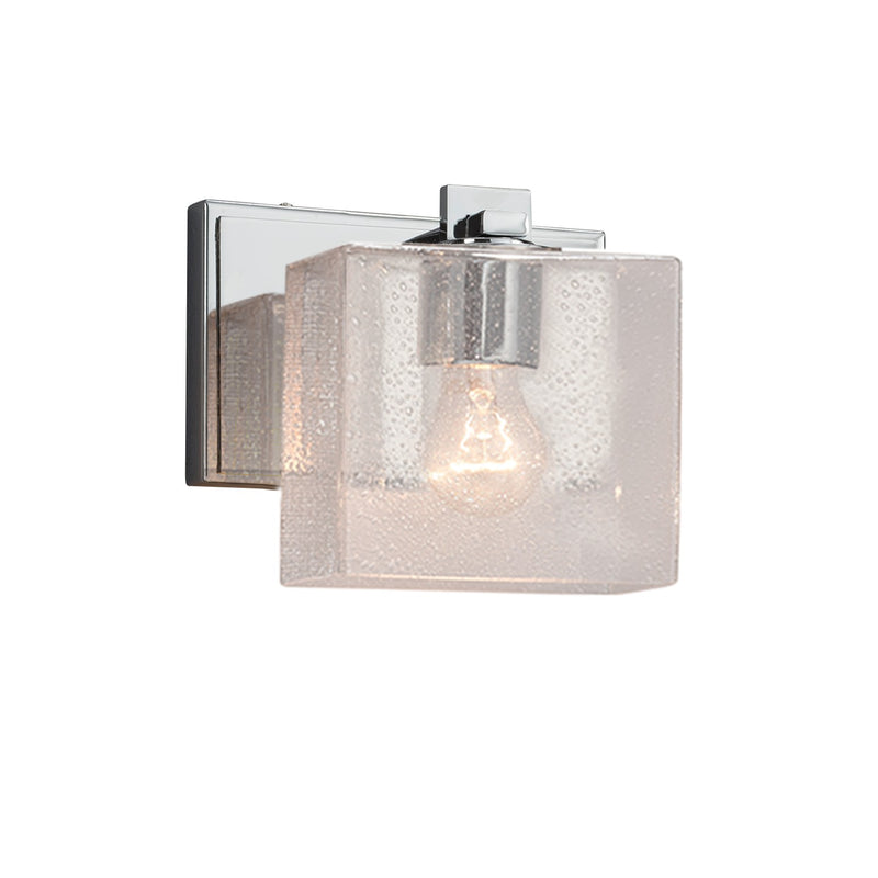 Justice Designs FSN-8447-55-SEED-CROM One Light Wall Sconce, Polished Chrome