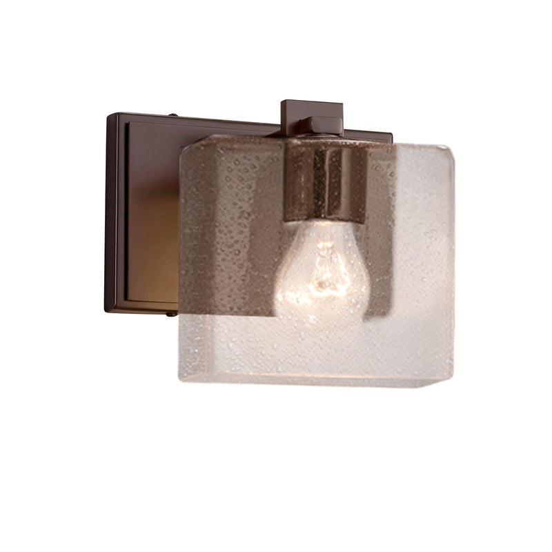 Justice Designs FSN-8447-55-SEED-DBRZ One Light Wall Sconce, Dark Bronze