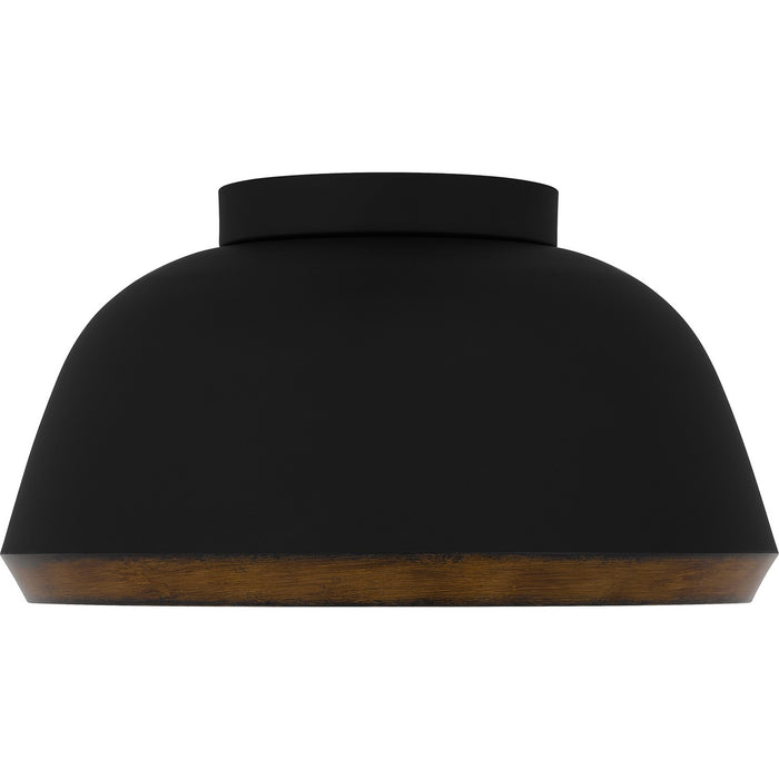 Quoizel TMR1616MBK Three Light Flush Mount, Matte Black