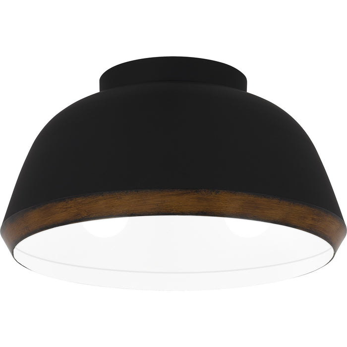 Quoizel TMR1616MBK Three Light Flush Mount, Matte Black