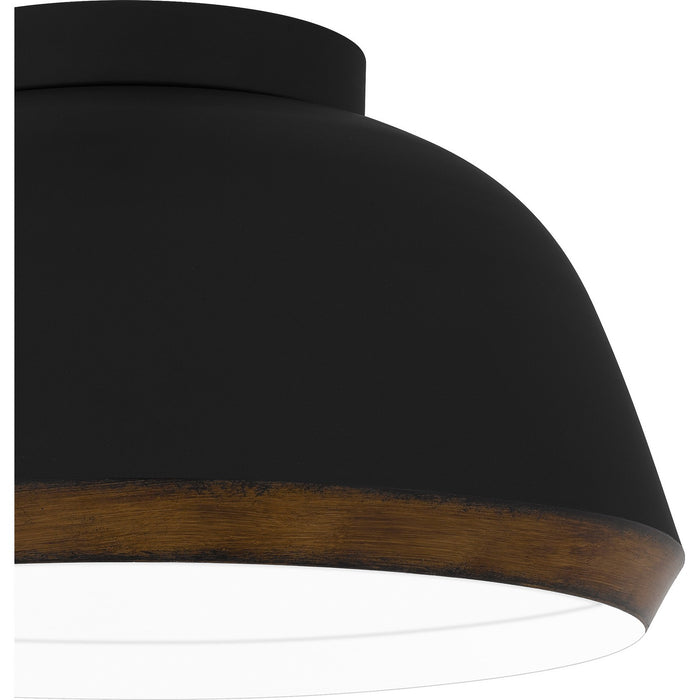 Quoizel TMR1616MBK Three Light Flush Mount, Matte Black