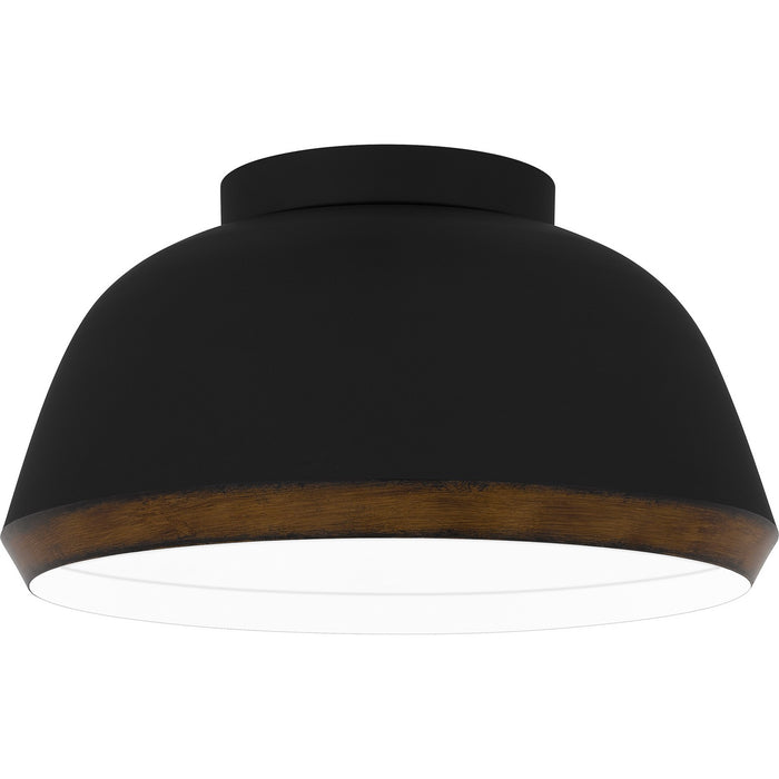 Quoizel TMR1616MBK Three Light Flush Mount, Matte Black
