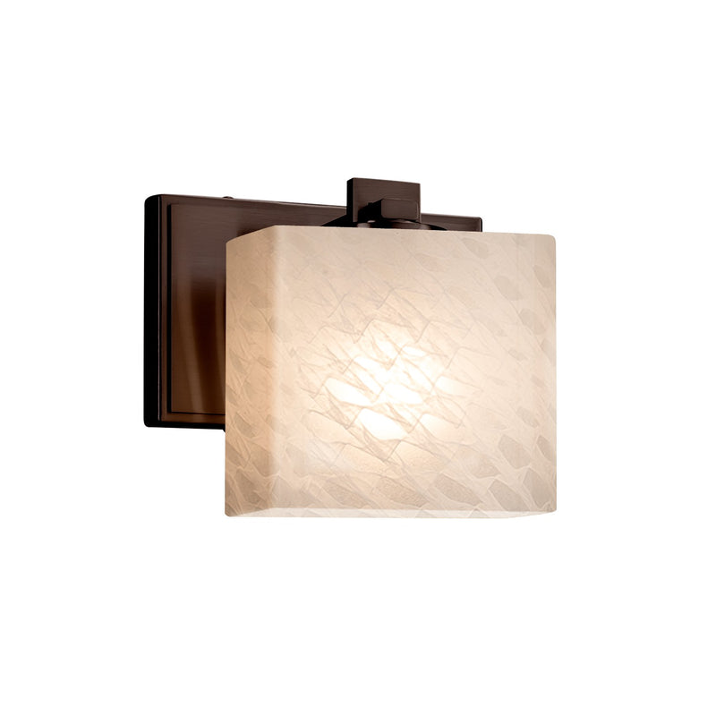 Justice Designs FSN-8447-55-WEVE-DBRZ-LED1-700 LED Wall Sconce, Dark Bronze