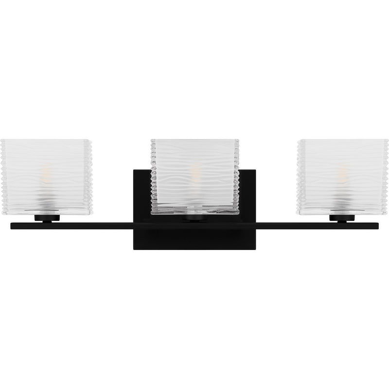 Quoizel WCP8603MBK Three Light Bath, Matte Black