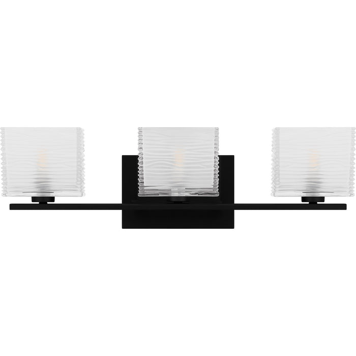 Quoizel WCP8603MBK Three Light Bath, Matte Black