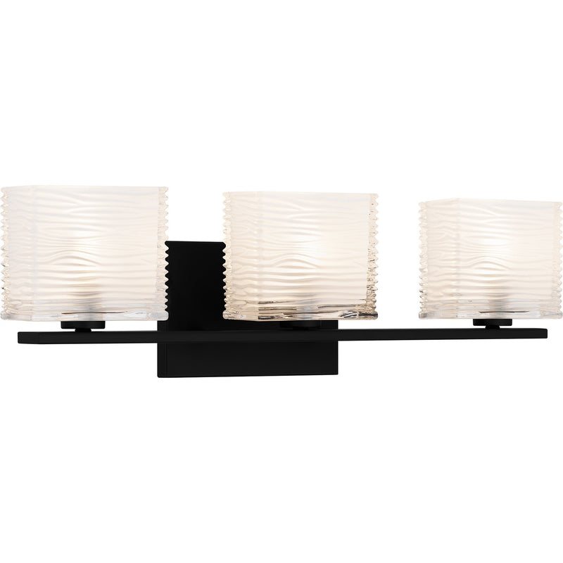 Quoizel WCP8603MBK Three Light Bath, Matte Black