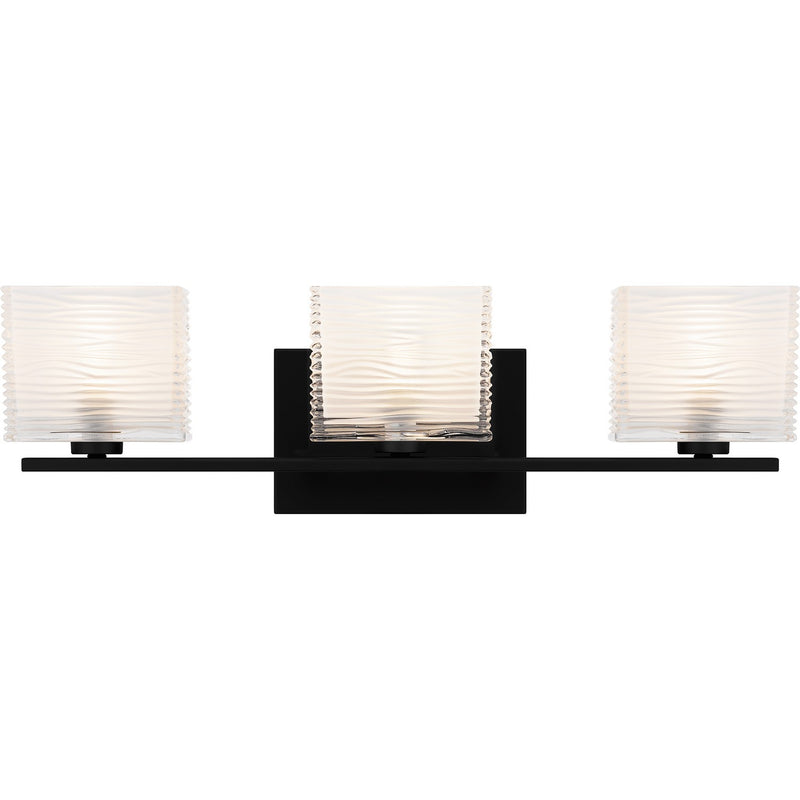 Quoizel WCP8603MBK Three Light Bath, Matte Black