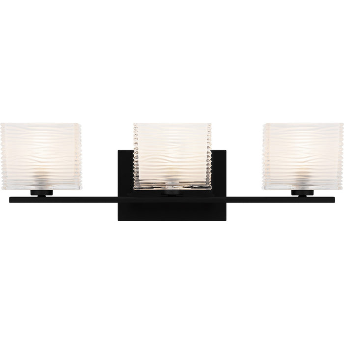 Quoizel WCP8603MBK Three Light Bath, Matte Black