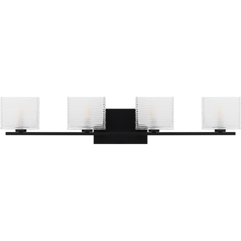 Quoizel WCP8604MBK Four Light Bath, Matte Black