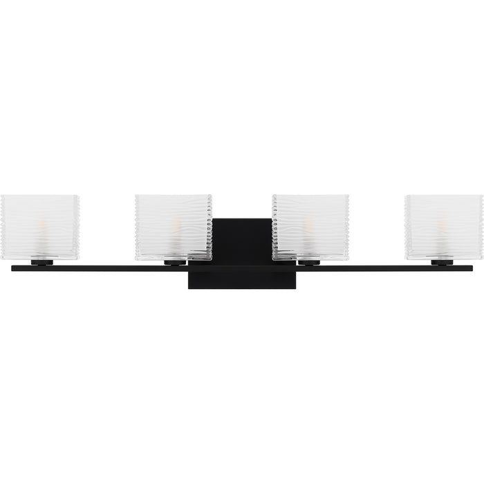 Quoizel WCP8604MBK Four Light Bath, Matte Black