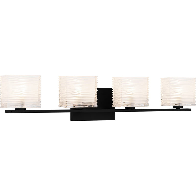 Quoizel WCP8604MBK Four Light Bath, Matte Black