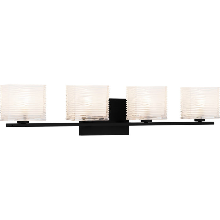 Quoizel WCP8604MBK Four Light Bath, Matte Black