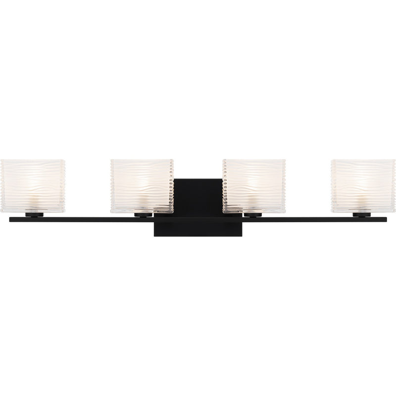 Quoizel WCP8604MBK Four Light Bath, Matte Black