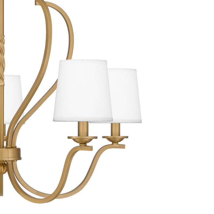 Quoizel WIL5027BWS Five Light Chandelier, Brushed Weathered Brass