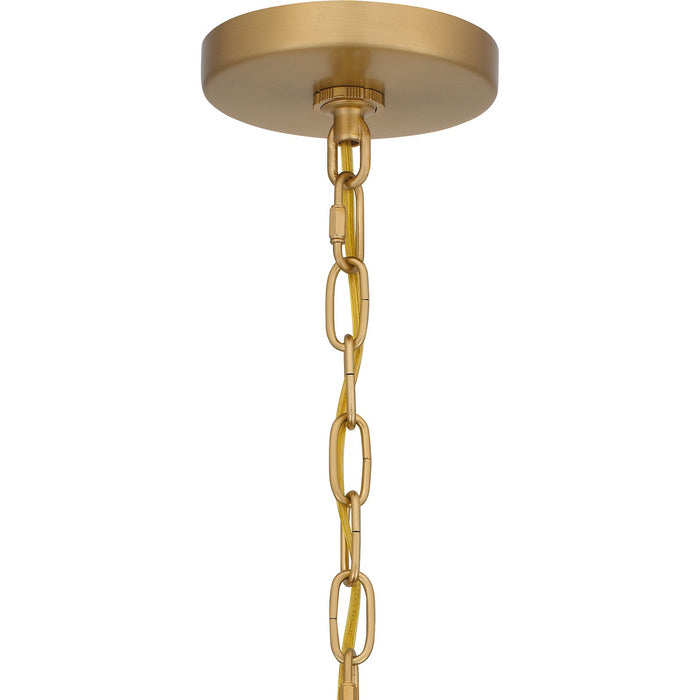 Quoizel WIL5027BWS Five Light Chandelier, Brushed Weathered Brass