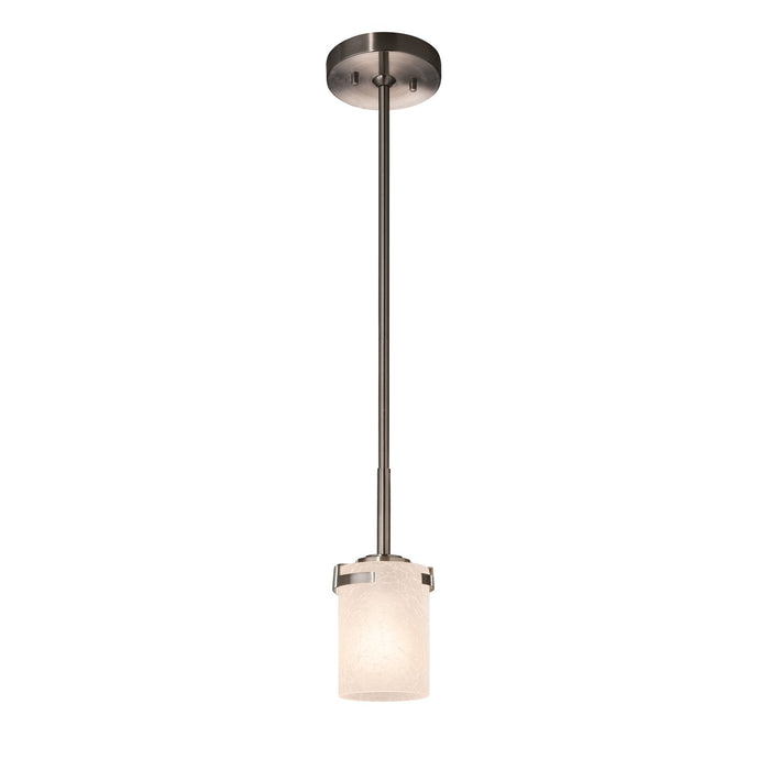 Justice Designs FSN-8455-10-FRCR-NCKL-LED1-700 LED Pendant, Brushed Nickel