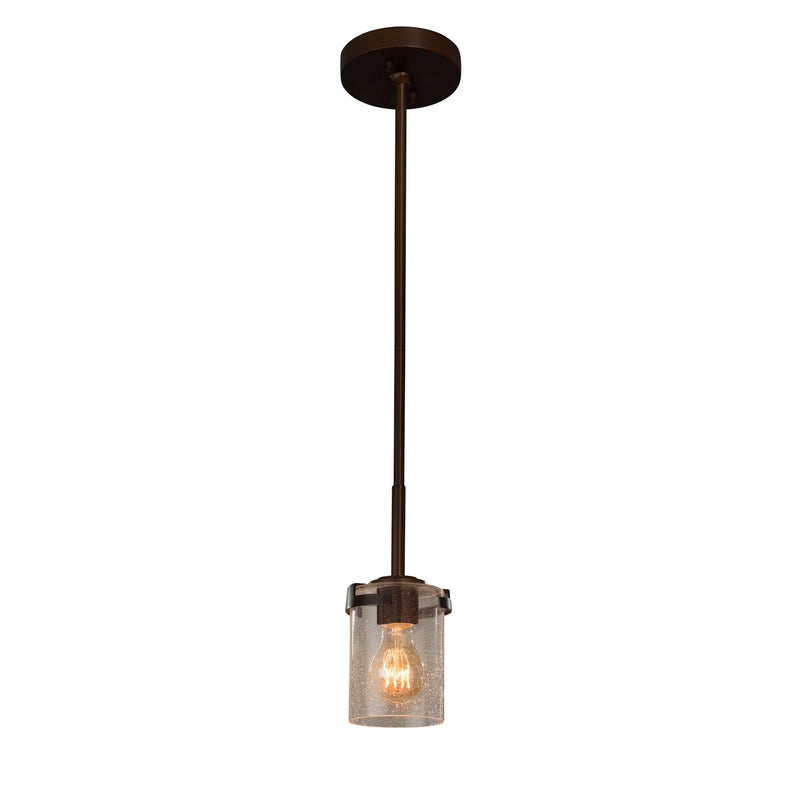 Justice Designs FSN-8455-10-SEED-DBRZ-LED1-700 LED Pendant, Dark Bronze