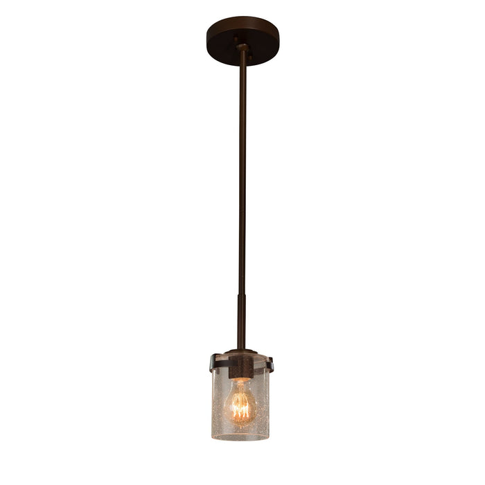 Justice Designs FSN-8455-10-SEED-DBRZ-LED1-700 LED Pendant, Dark Bronze