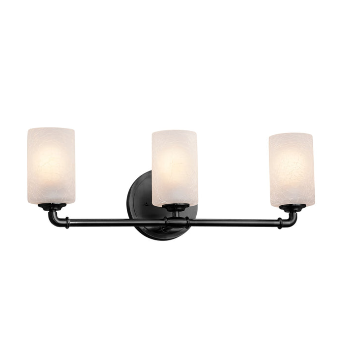 Justice Designs FSN-8463-10-FRCR-MBLK-LED3-2100 LED Bath Bar, Matte Black