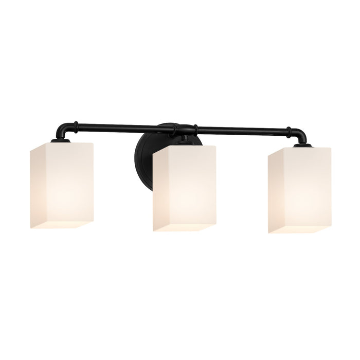 Justice Designs FSN-8463-15-OPAL-MBLK-LED3-2100 LED Bath Bar, Matte Black