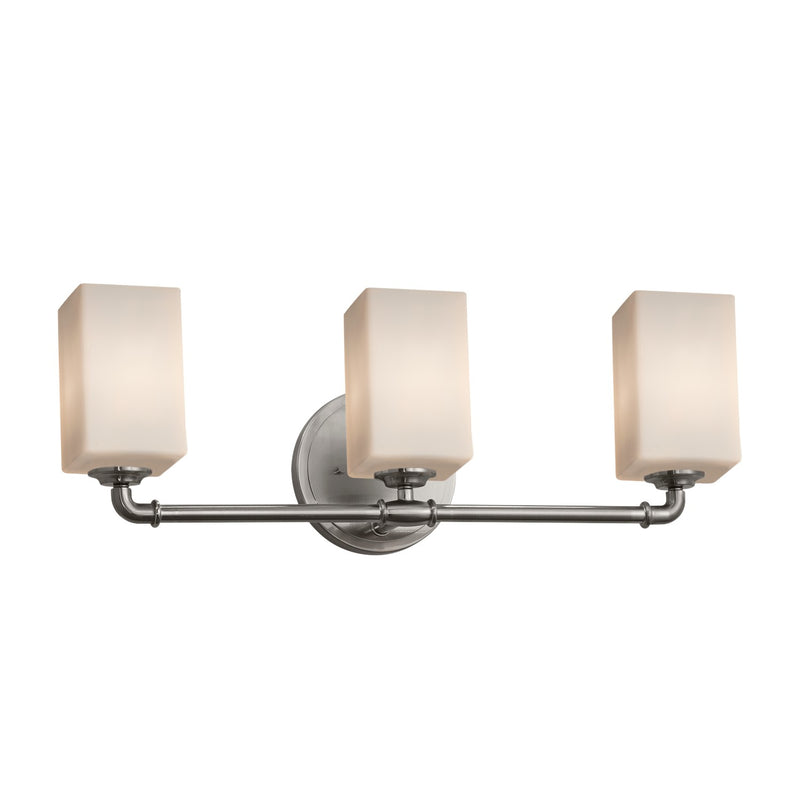 Justice Designs FSN-8463-15-OPAL-NCKL-LED3-2100 LED Bath Bar, Brushed Nickel
