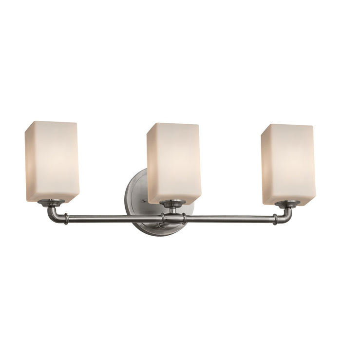 Justice Designs FSN-8463-15-OPAL-NCKL-LED3-2100 LED Bath Bar, Brushed Nickel
