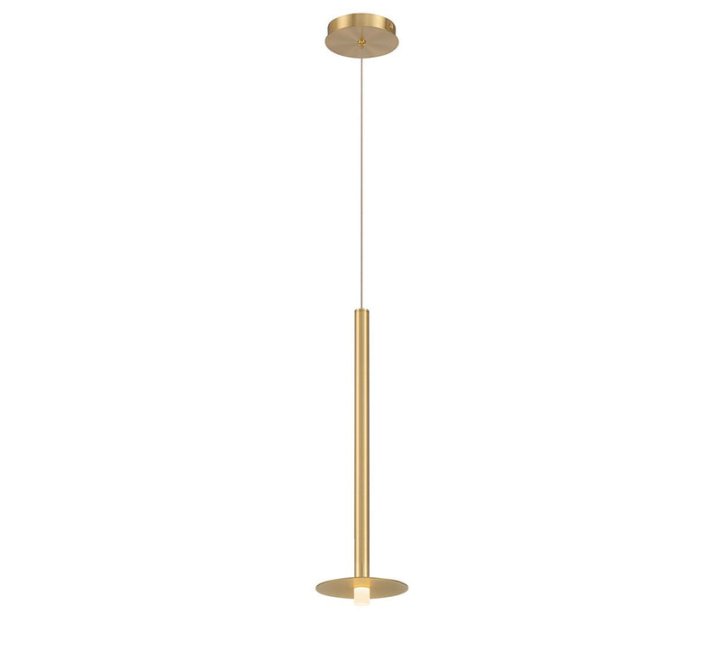 Lib & Co. 12103-07 LED Pendant, Plated Brushed Gold