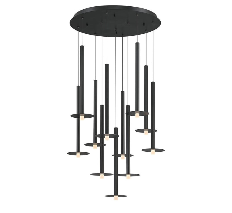 Lib & Co. 12104-02 LED Chandelier, Matte Black